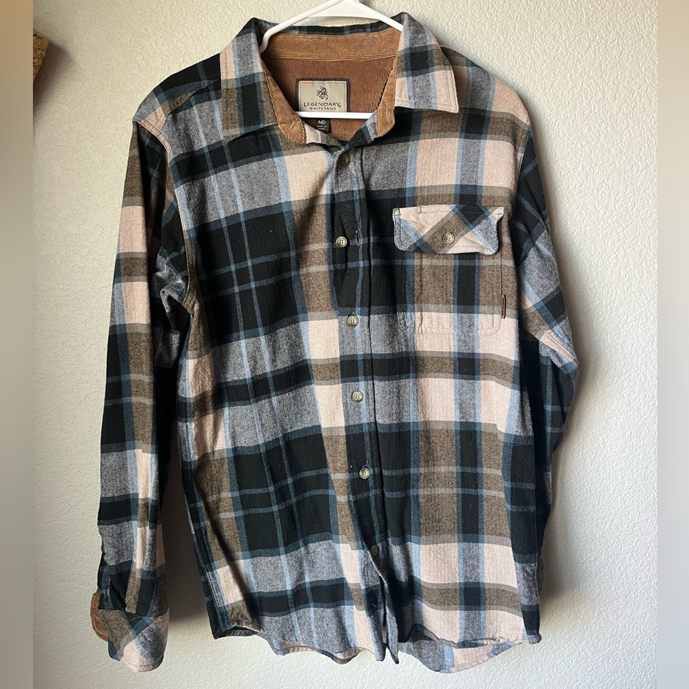 Legendary Whitetails Men's Buck Camp Plaid Button Down Shirt
